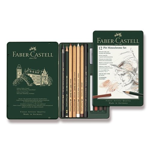 Faber-Castell Grafitov tuka Pitt Monochrome sada 12 kus
