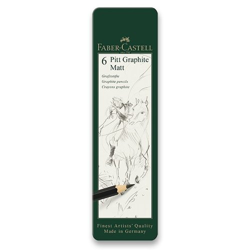 Grafitov tuka Faber-Castell Pitt Graphite Matt sada 6 ks