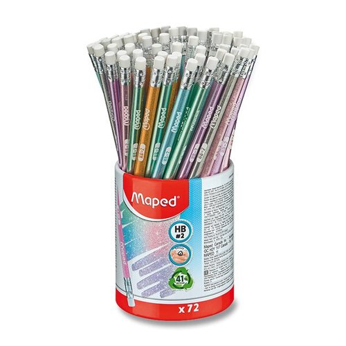Grafitov tuka Maped Black&#039;Peps Glitter tvrdost HB s pry, stojnek 72 ks
