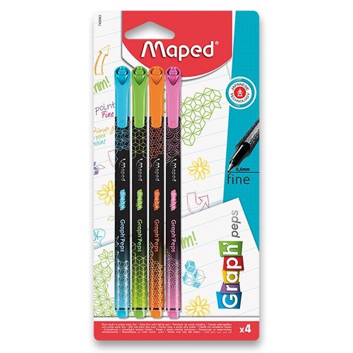 Maped Liner GraphPeps Deco 4 ks, pastelov barvy