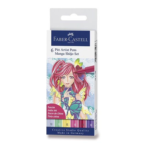 Faber-Castell Popisova Pitt Artist Pen Manga 6 kus, Shojo