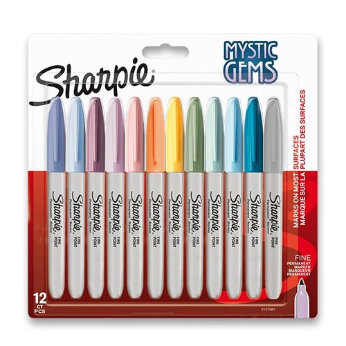 Permanentn popisova Sharpie Fine Mystic sada 12 barev