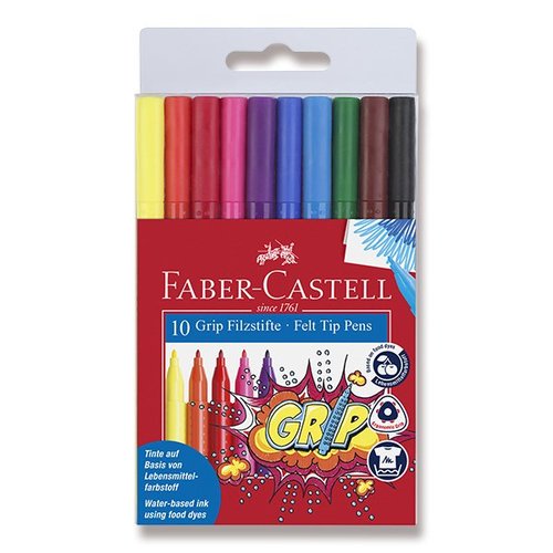 Faber-Castell Dtsk fixy Grip 10 barev