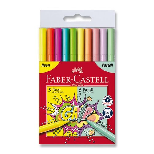 Faber-Castell Dtsk fixy  Grip 10 barev