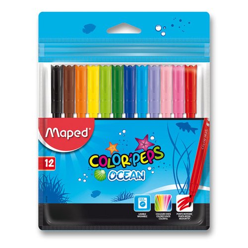 Dětské fixy Maped Color&#039;Peps Ocean - 12 barev