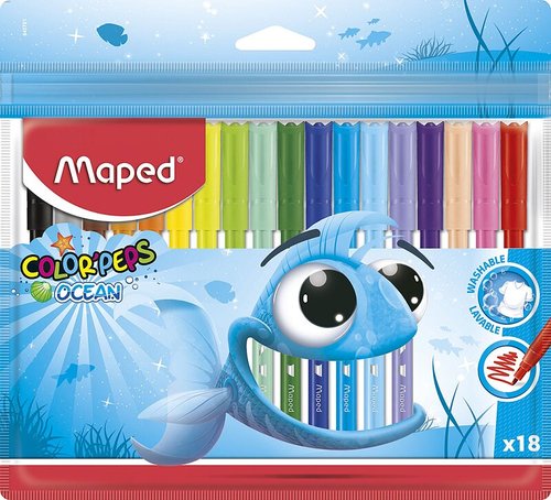 Dtsk fixy Maped Color&#039;Peps Ocean - 18 barev