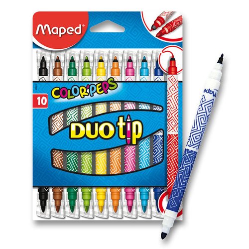 Dětské fixy Maped Color&#039;Peps Duo Tip - 10 oboustranných fixů