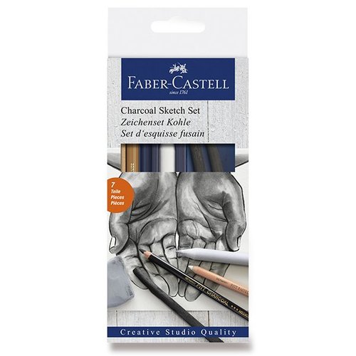 Faber-Castell Umleck sada Goldfaber Charcoal Sketch sada 7 kus