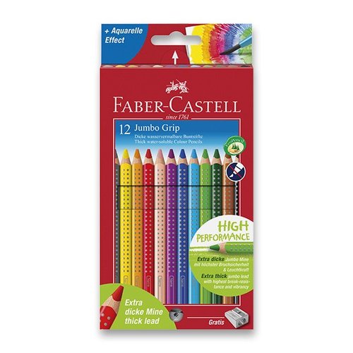 Pastelky Faber-Castell Colour Grip Jumbo - 12 barev