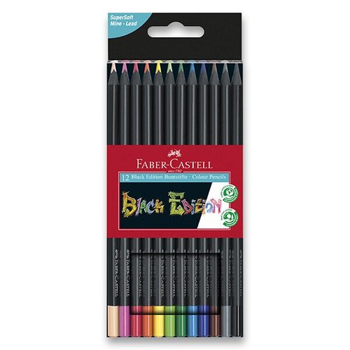 Faber-Castell Pastelky  Black Edition 12 barev