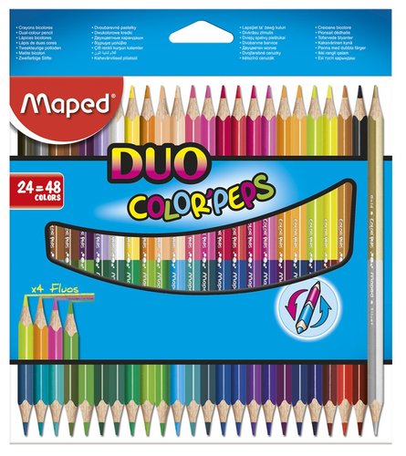 Pastelky Maped Color&#039;Peps Duo - oboustrann pastelky, 48 barev