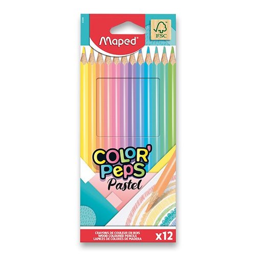 Pastelky Maped Color&#039;Peps Pastel 12 barev