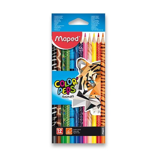 Pastelky Maped ColorPeps Animals - 12 barev