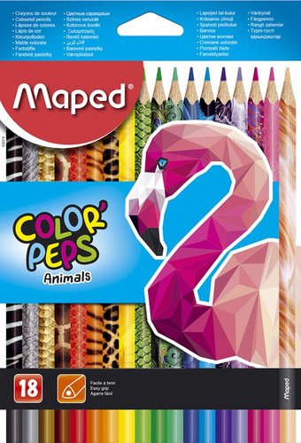 Pastelky Maped ColorPeps Animals - 18 barev