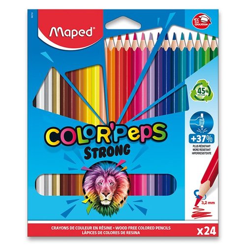 Maped Pastelky  Color&#039;Peps Strong 24 barev