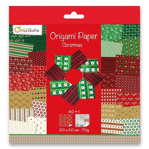 Sada papr Clairefontaine Origami Christmas 2 60 list