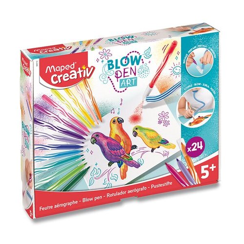 Sada Maped Creativ Blowpen PopArt Foukac pero 24 barev