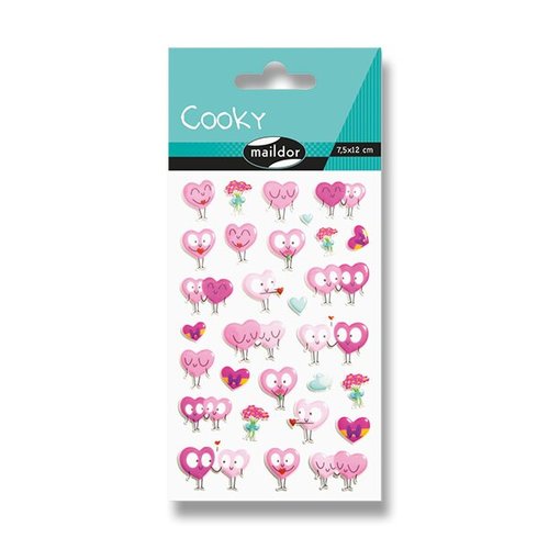Samolepky Maildor 3D Cooky Zamilovan srdka
