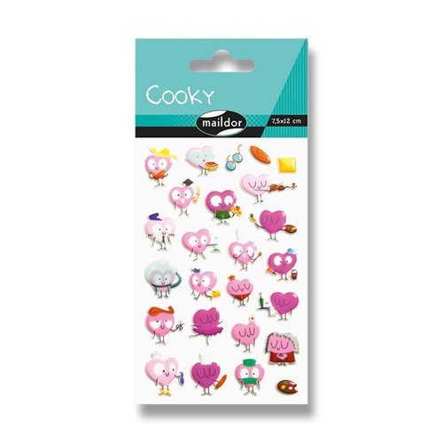 Samolepky Maildor 3D Cooky Akn srdka