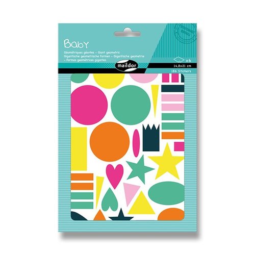 Samolepky Maildor Baby Velk geometrick tvary