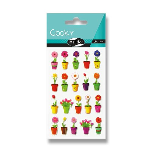 Samolepky Maildor 3D Cooky Pokojov kvtiny