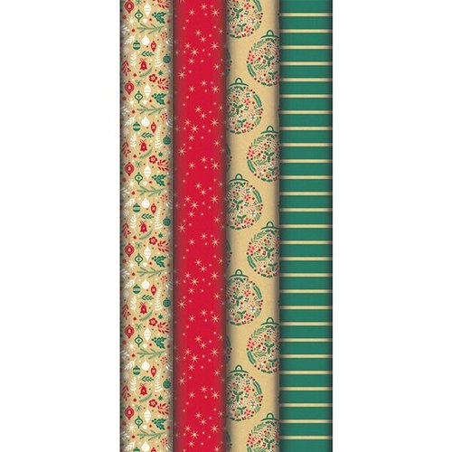 Drkov balic papr Kraft Holly 2 x 0,7 m, mix motiv