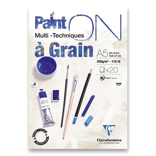 Blok Clairefontaine Paint on Grain A5, 20 list, 250 g