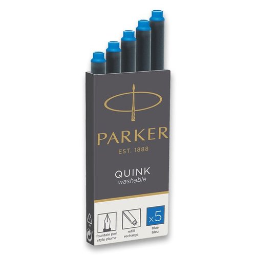 Parker Inkoustov bombiky Parker, omyvateln 5 ks, modr