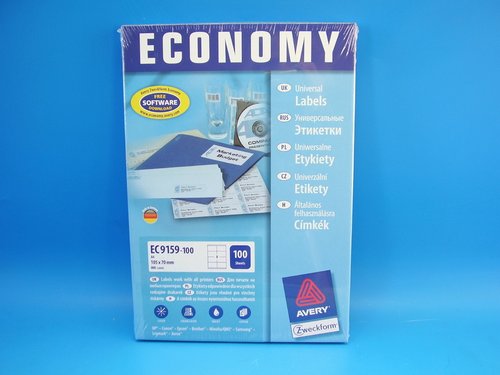 Etikety ECONOMY 105 x 70 mm bl