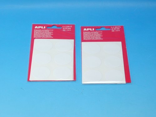 Etikety APLI pr.32mm bílé