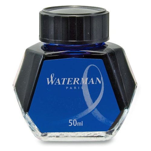 Lahvikov inkoust WATERMAN tmav modr omyvateln, 50 ml