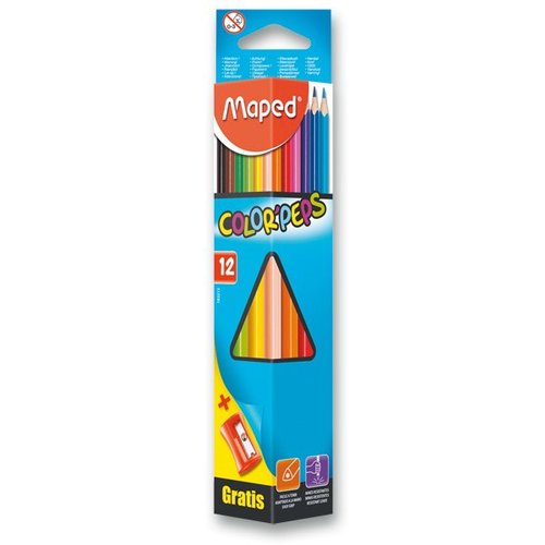 Pastelky MAPED ColorPeps, 12 barev, oezvtko zdarma