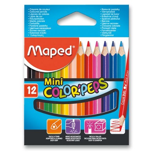 Pastelky MAPED ColorPeps mini, 12 barev