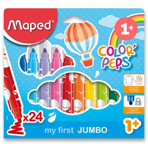 Maped Dtsk fixy Color&#039;Peps Jumbo - 24 barev