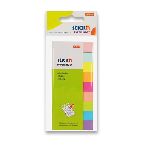 Hopax Samolepic zloky Stickn Notes - 50 x 12 mm, 9 x 50 list