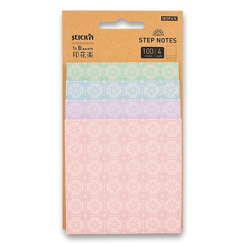 Hopax Samolepic designov bloky Magic in Bloom - 4 velikosti, 100 list, pastelov barvy