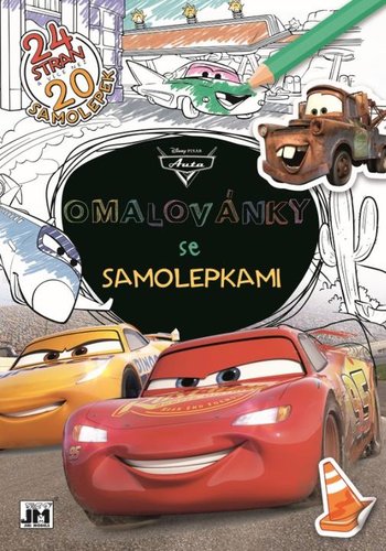 Omalovnky se samolepkami A4 Auta