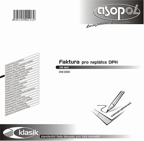 Faktura pro nepltce DPH 2/3 A4