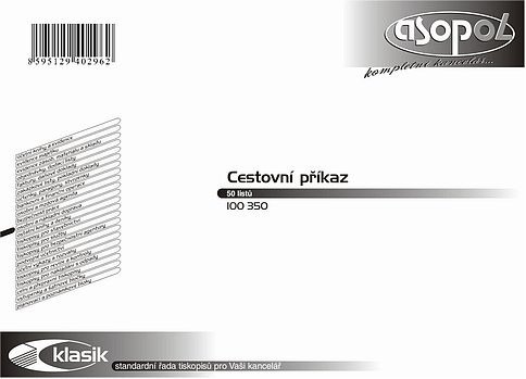 Asopol 100350 Cestovn pkaz A5 - s vytovnm - oboustrann