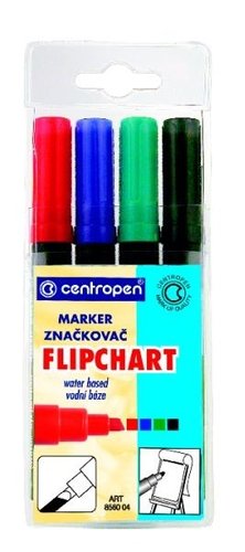 Znakova Centropen 8550 Flipchart sada 4 kusy, e stopy 2,5 mm