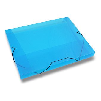 Karton P+P PP Transparent - 3chlopňové desky A4, modré