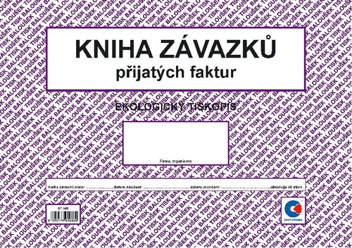 Kniha zvazk A4 (kniha dolch faktur, oboustrann)