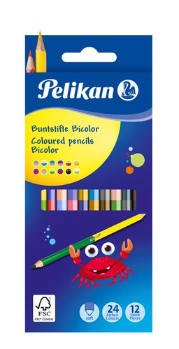 Pelikan Pastelky oboustran 12 kus/24 barev