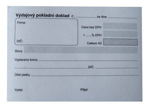 Doklad vdajov A6 pokladn