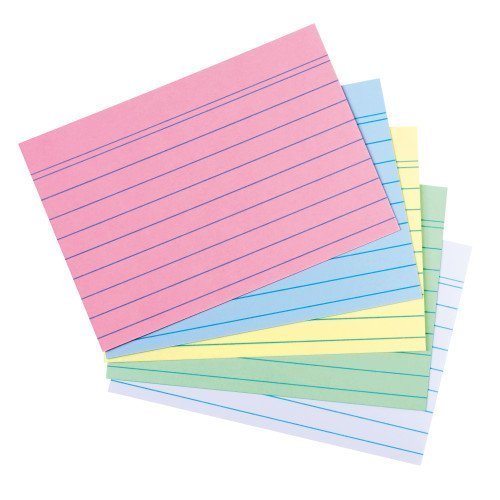 Herlitz - Karty do kartotky, A7, mix barev