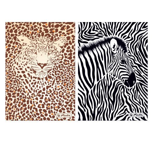 Zznamn kniha Herlitz A5, tvereek, Animal Print