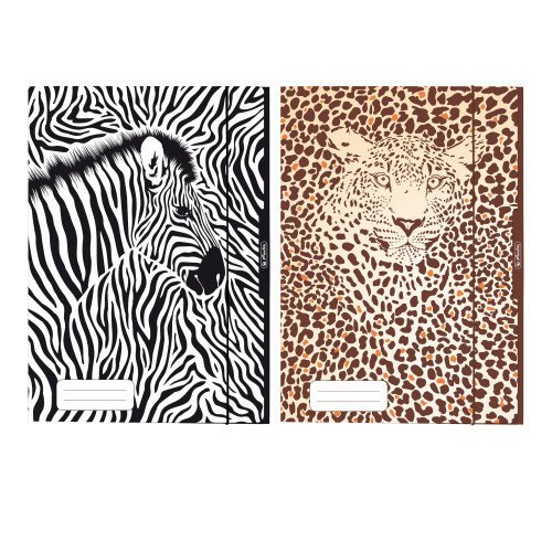 Herlitz - Desky s gumou A4 Animal Print, 3 chlopn