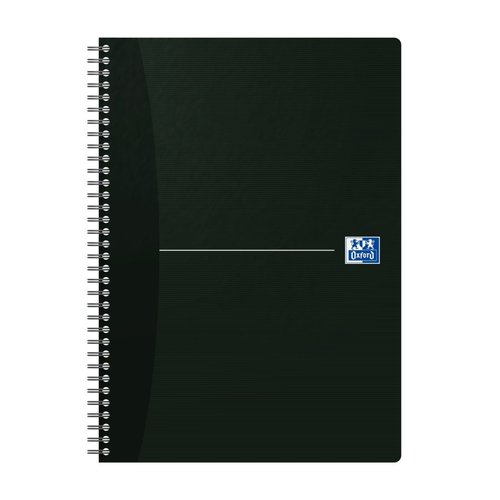 Oxford - Blok spirlov Oxford Essentials Black A4/90 list, linkovan