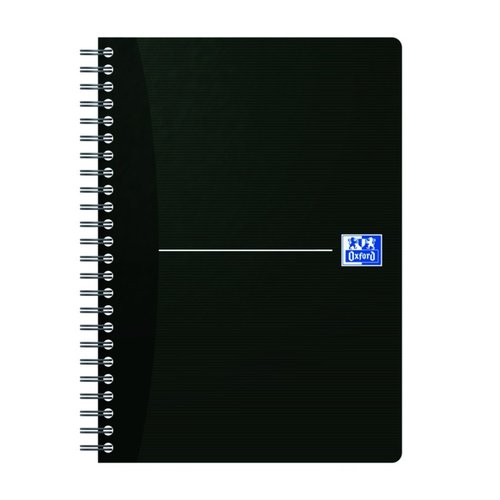 Oxford - Blok spirlov Oxford Essentials Black A5/90 list, tverekovan, ern