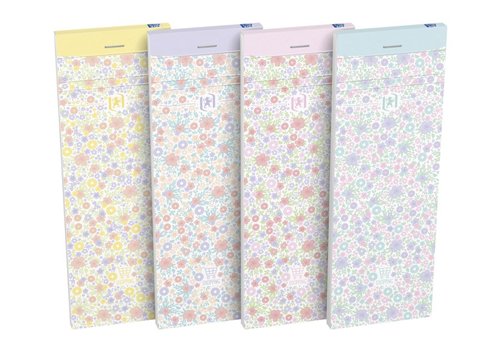 Oxford - Zpisnk Oxford Floral 7,4 x 21 cm/80 list, linkovan, mix